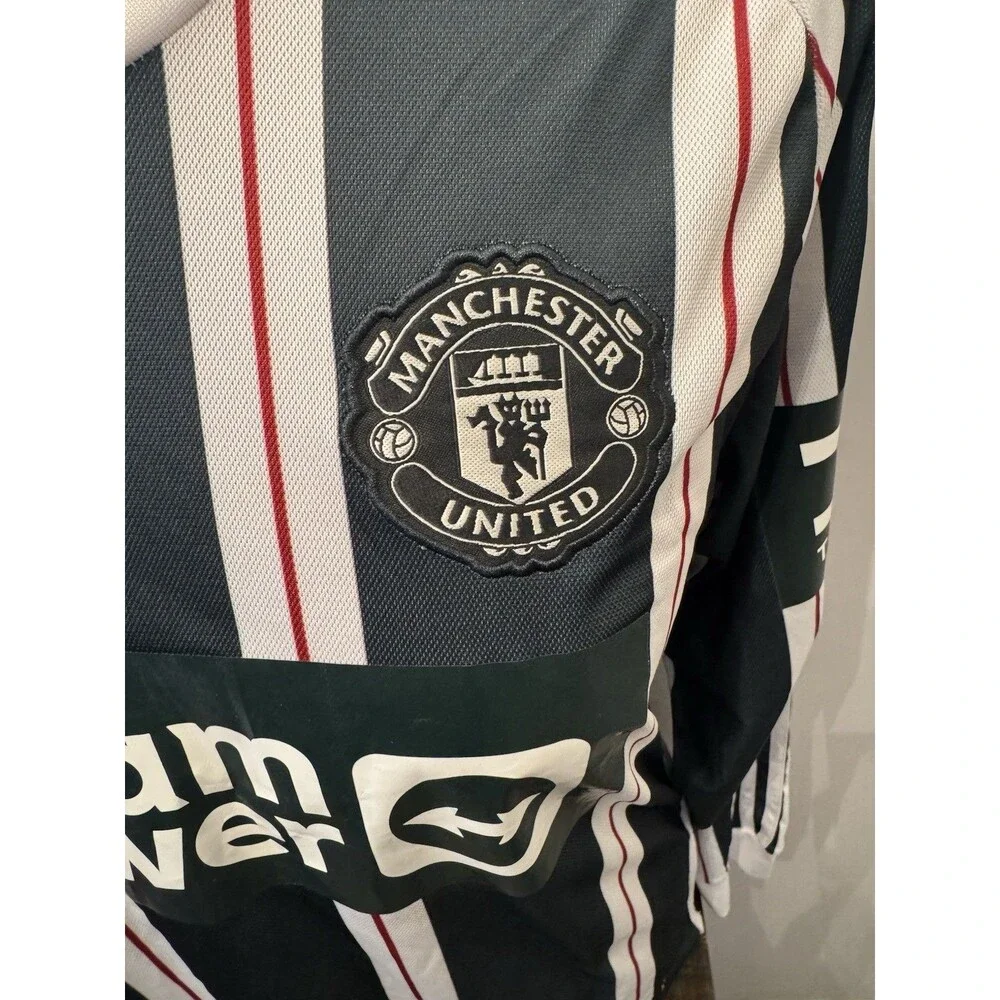 Adidas Manchester United Long Sleeve Soccer Jersey Team Viewer Gray Mens Lg